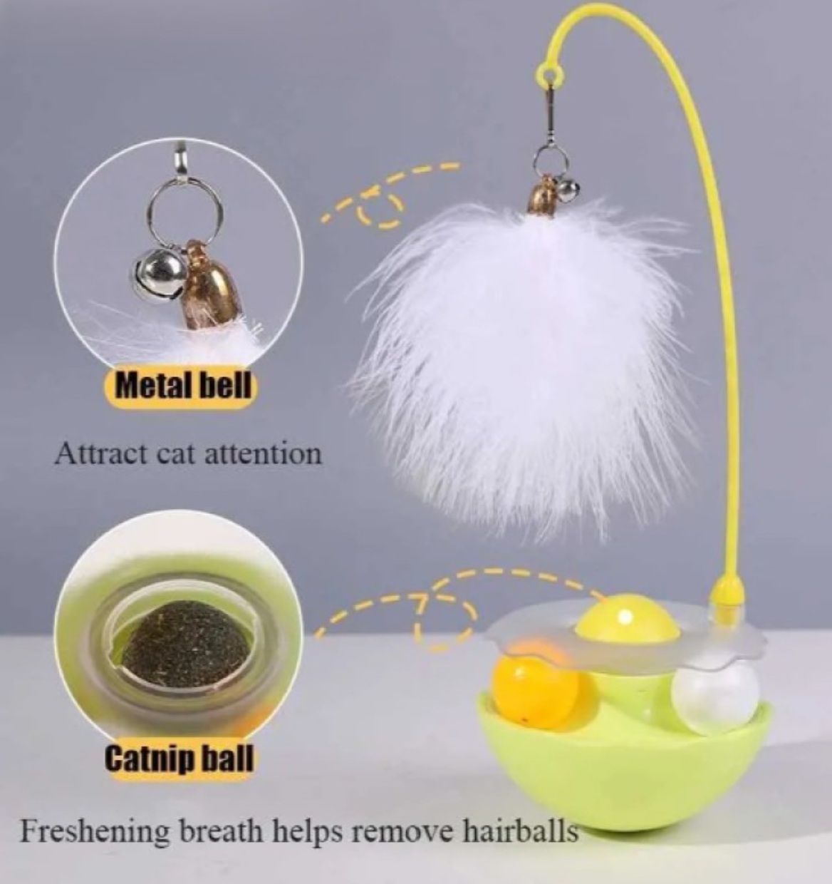 Zilli Kedi Otlu Hacıyatmaz Oyuncağı