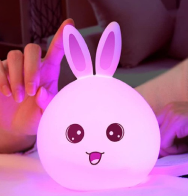Sevimli Tavşan Tasarımlı Gece Lambası