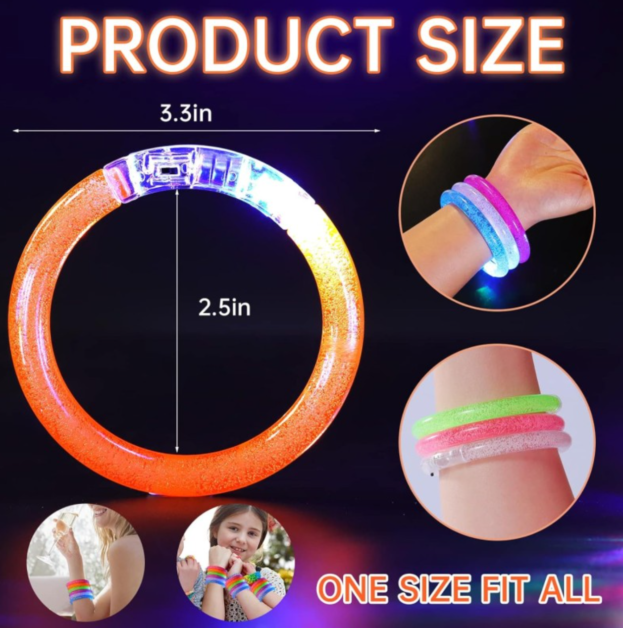 Led Işıklı Pilli Bileklik