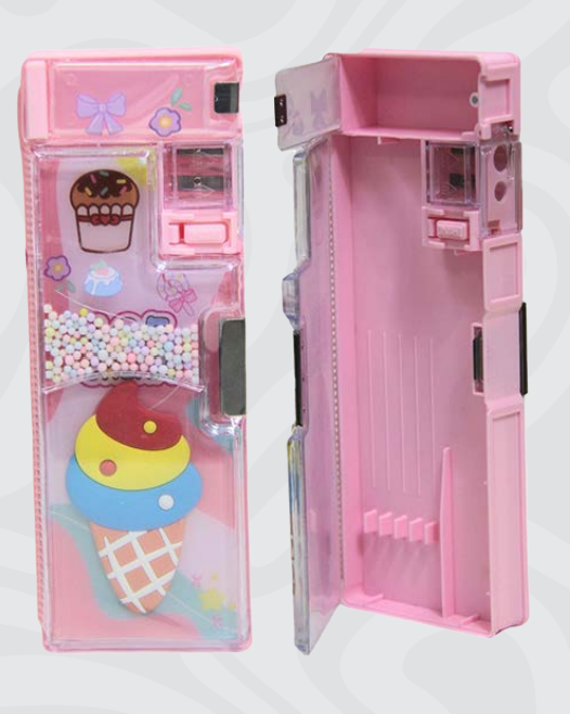 Çift Bölmeli Sulu Kapak Kalemtraşlı Çok Fonksiyonlu kalemlik