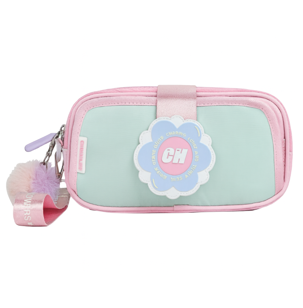 Pastel Tonlarda Çiçek Desenli Şirin Kalem Çantası – CHIMOLA