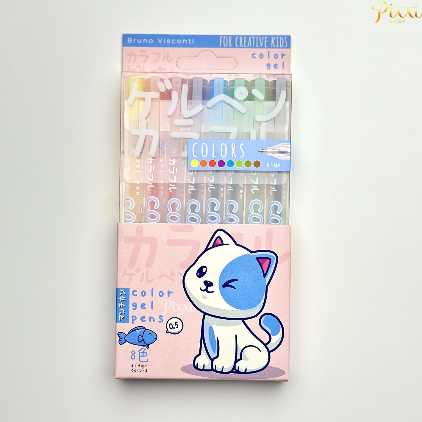 Bruno Visconti 8’li Renkli Jel Kalem Seti – 0.8 mm Uç