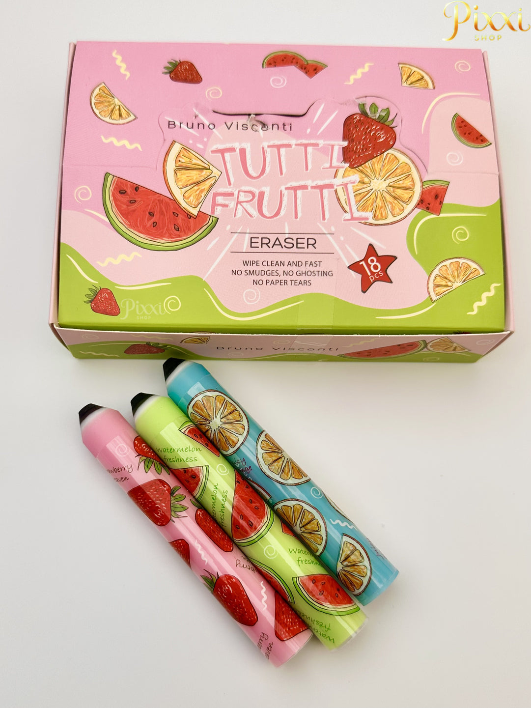 Meyve Tasarımlı Renkli Silgi