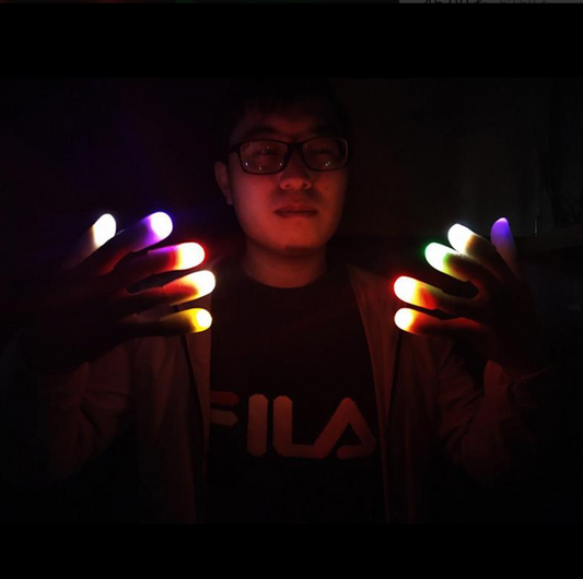 Led Işıklı Renkli Sihirli Parmak Şaka