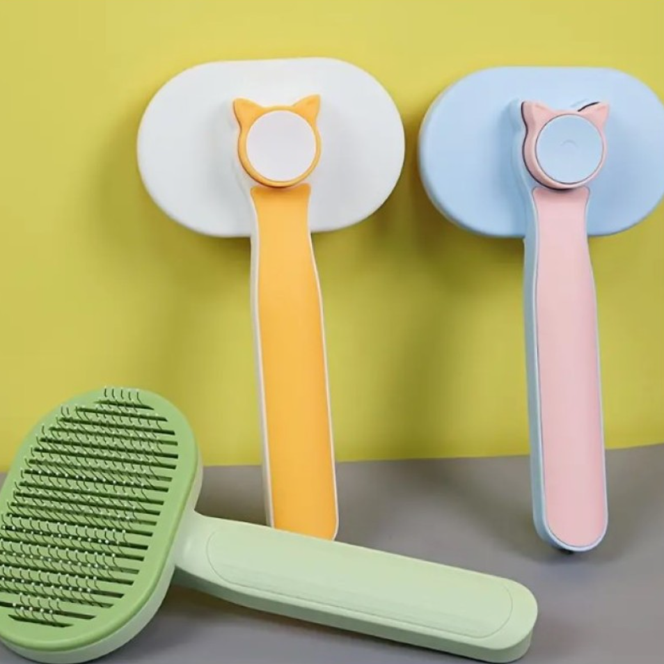 Self-Cleaning Pet Brush for Cats and Dogs