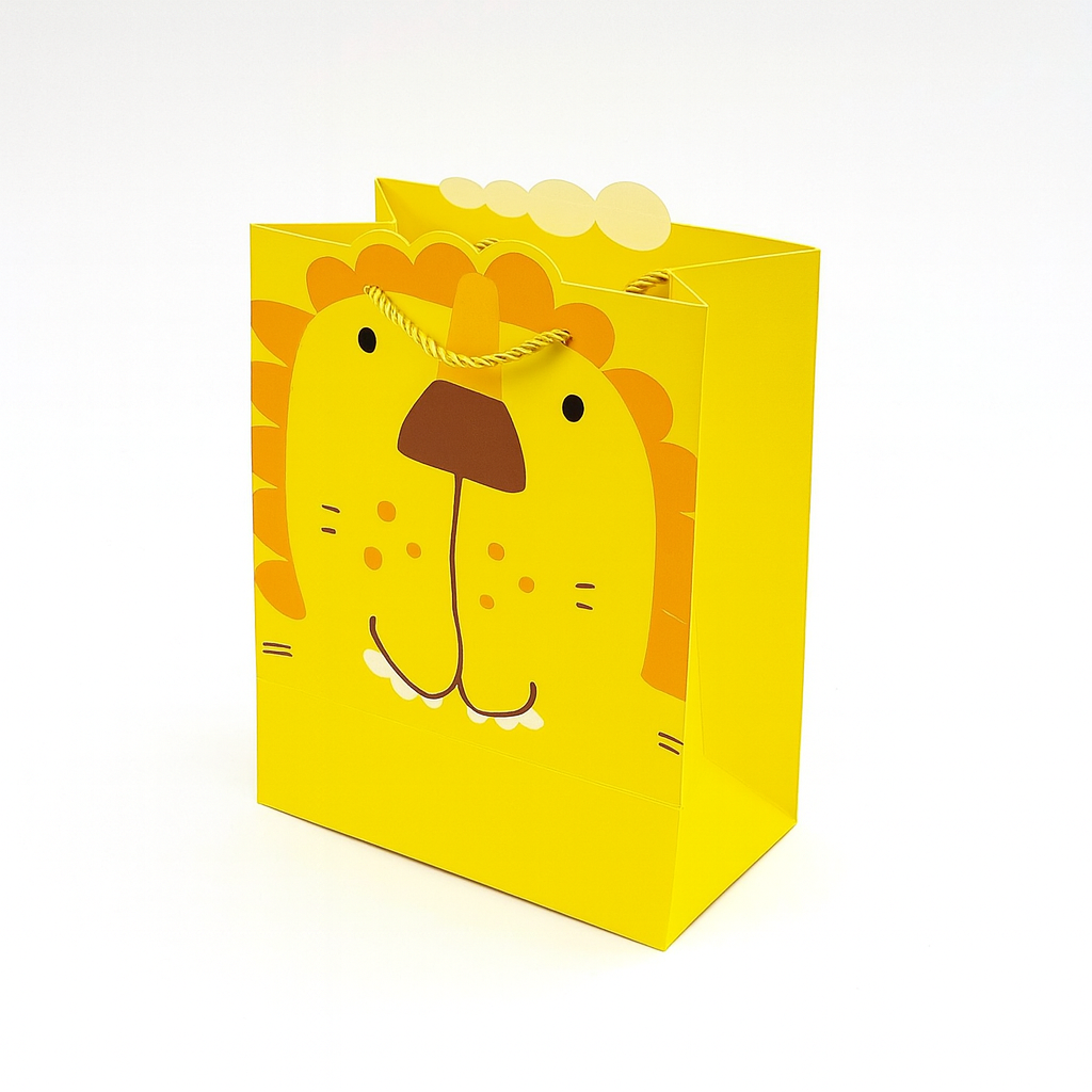 Aslan Tasarımlı Karton Hediye Çantası