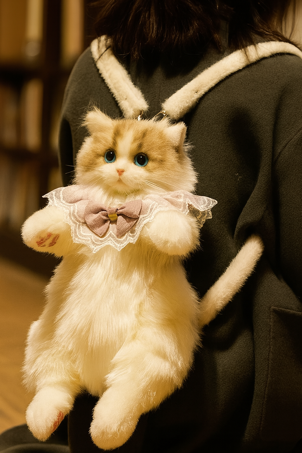 Peluş Kedi Sırt Çantası