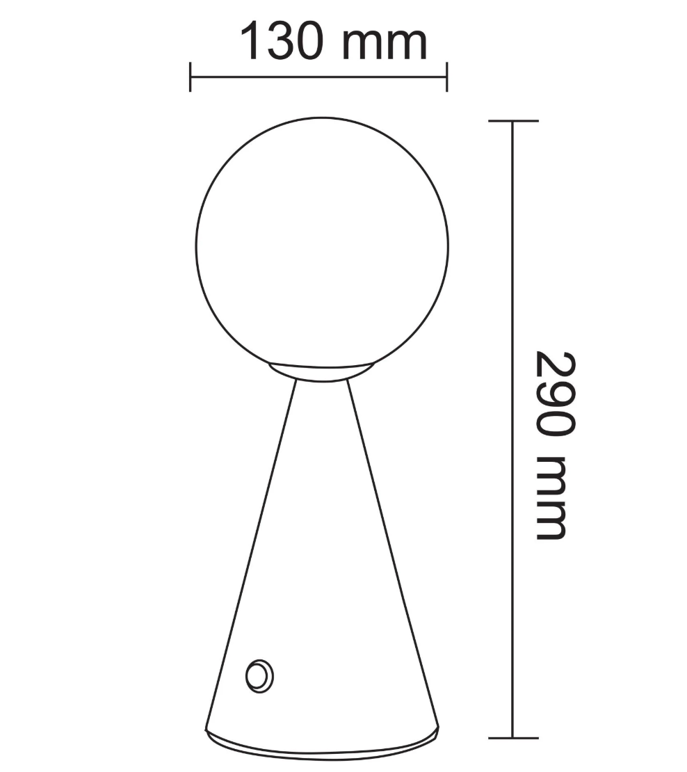 Şarjlı Küre Masa Lambası