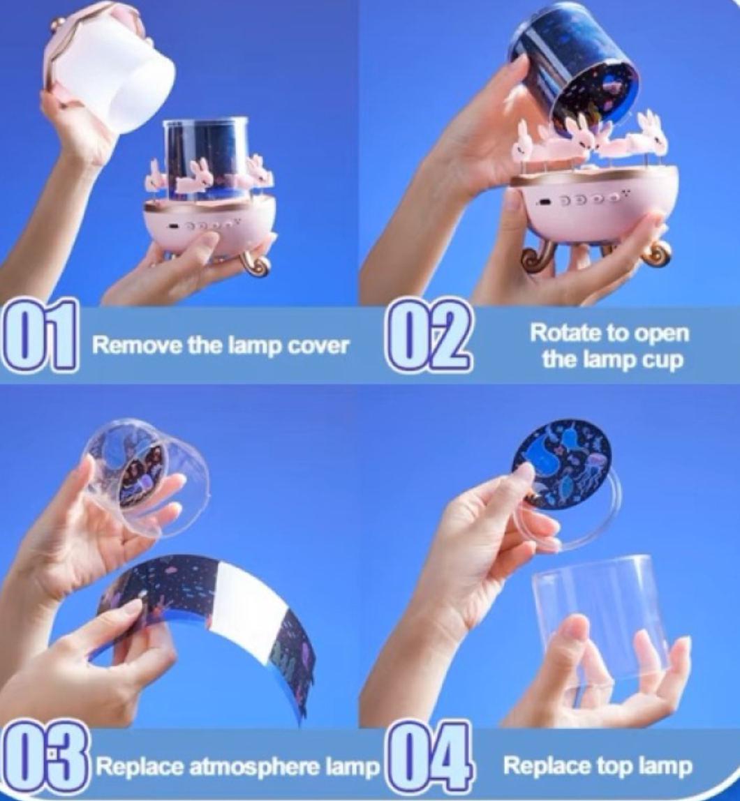 Tavşan Atlıkarınca Multifonksiyon Projektör