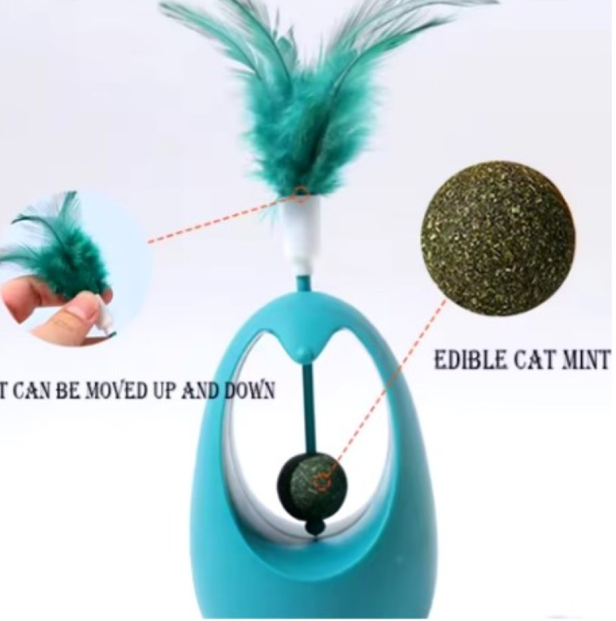 İnteraktif Kedi Otlu Tüylü Oyuncak