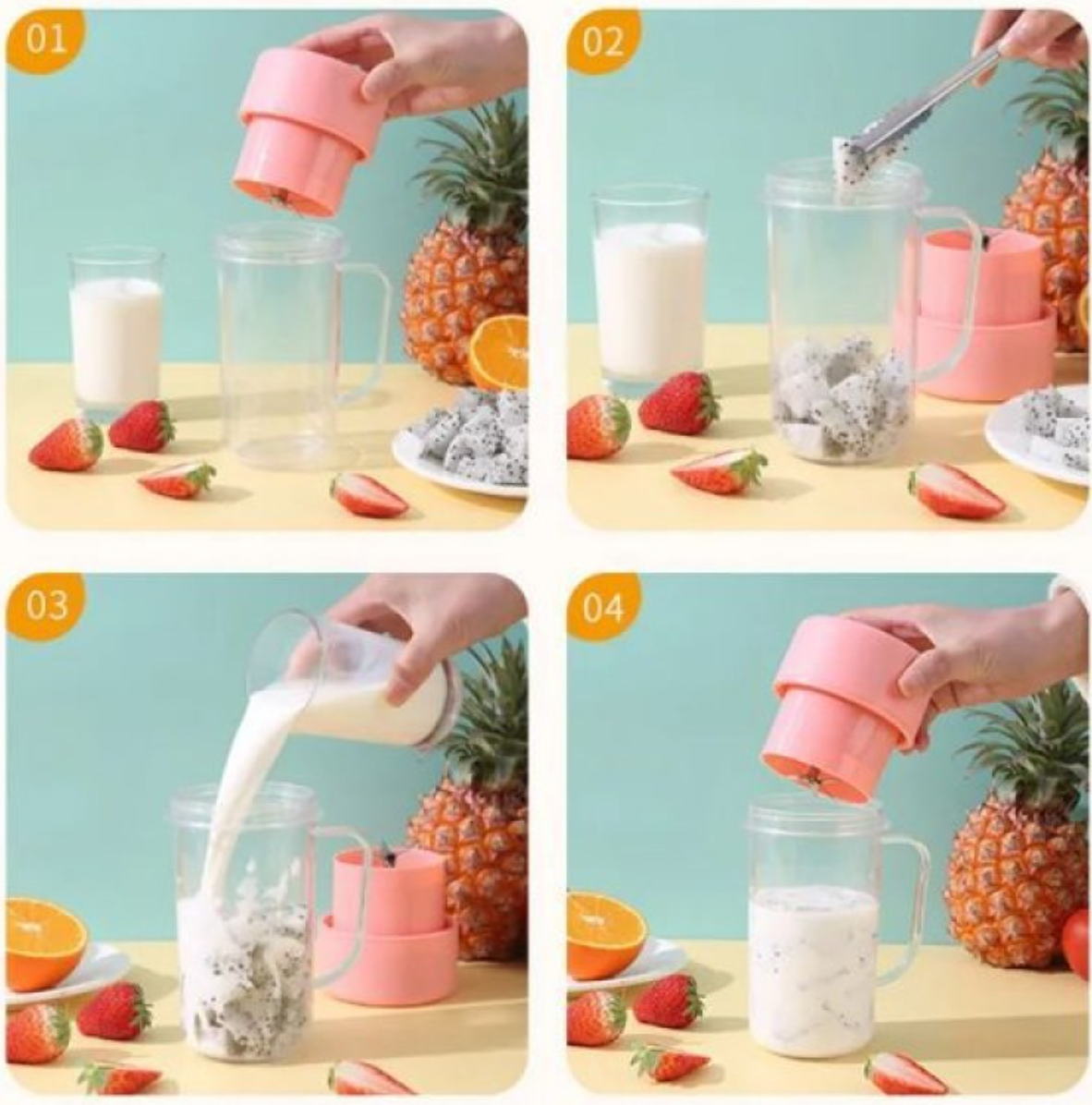 Taşınabilir Pipetli Bardak Blender