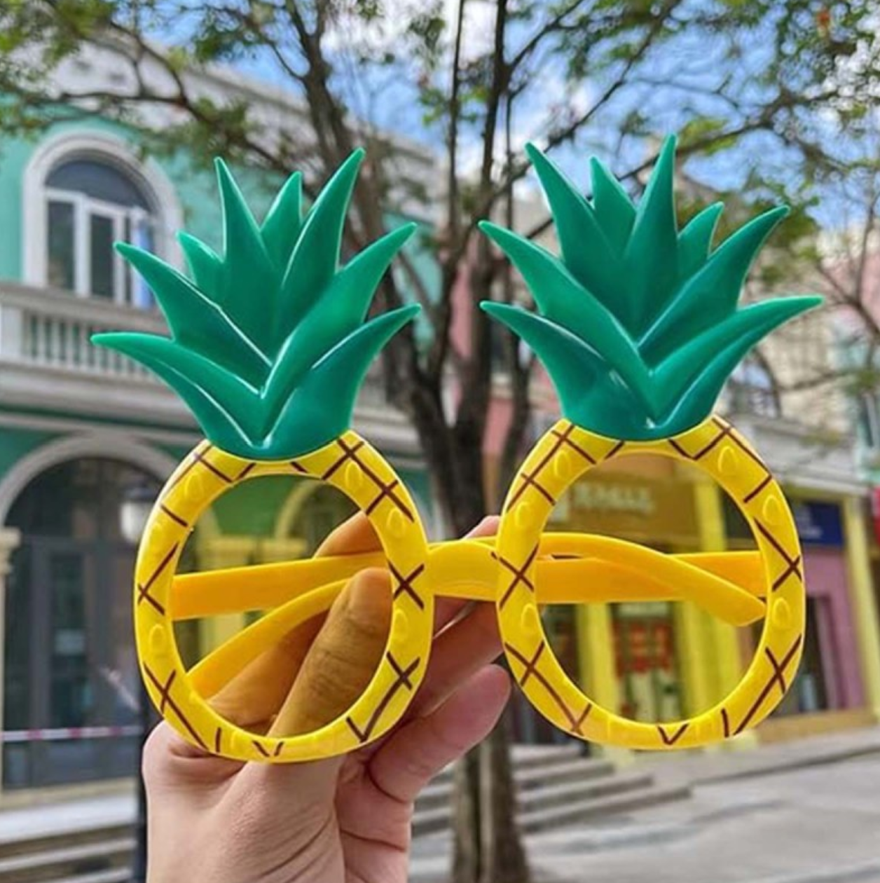 Tropikal Hawaii Ananas Şekilli Parti Gözlüğü