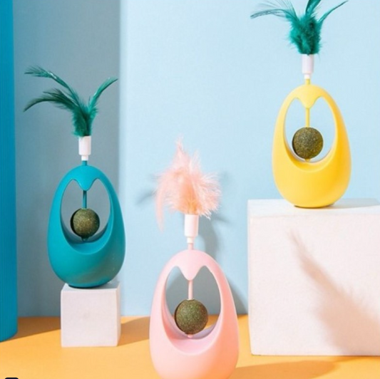 İnteraktif Kedi Otlu Tüylü Oyuncak