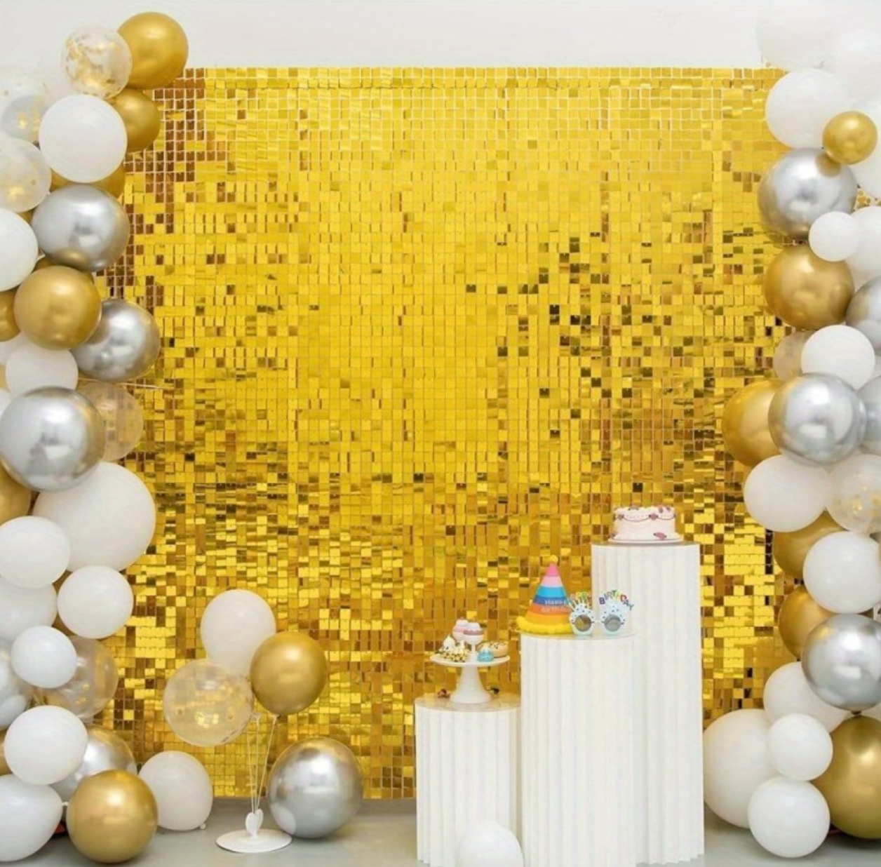 Altın Gold Renk Fon Perde Dekor