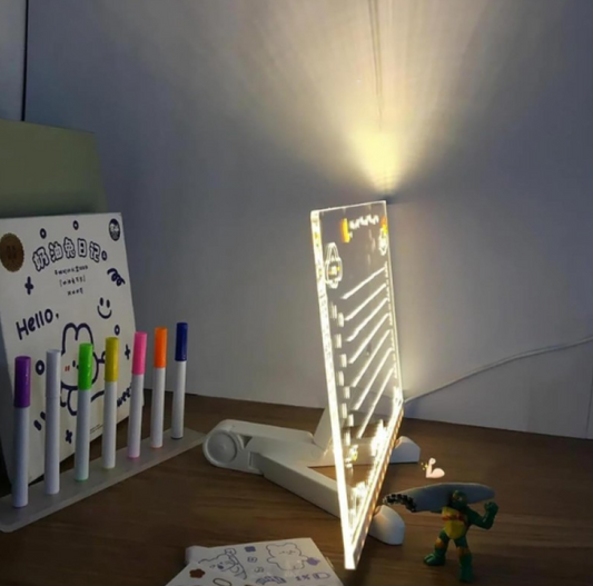 LED Aydınlatmalı Yazı ve Çizim Tahtası - Büyük Boy 30x20 cm