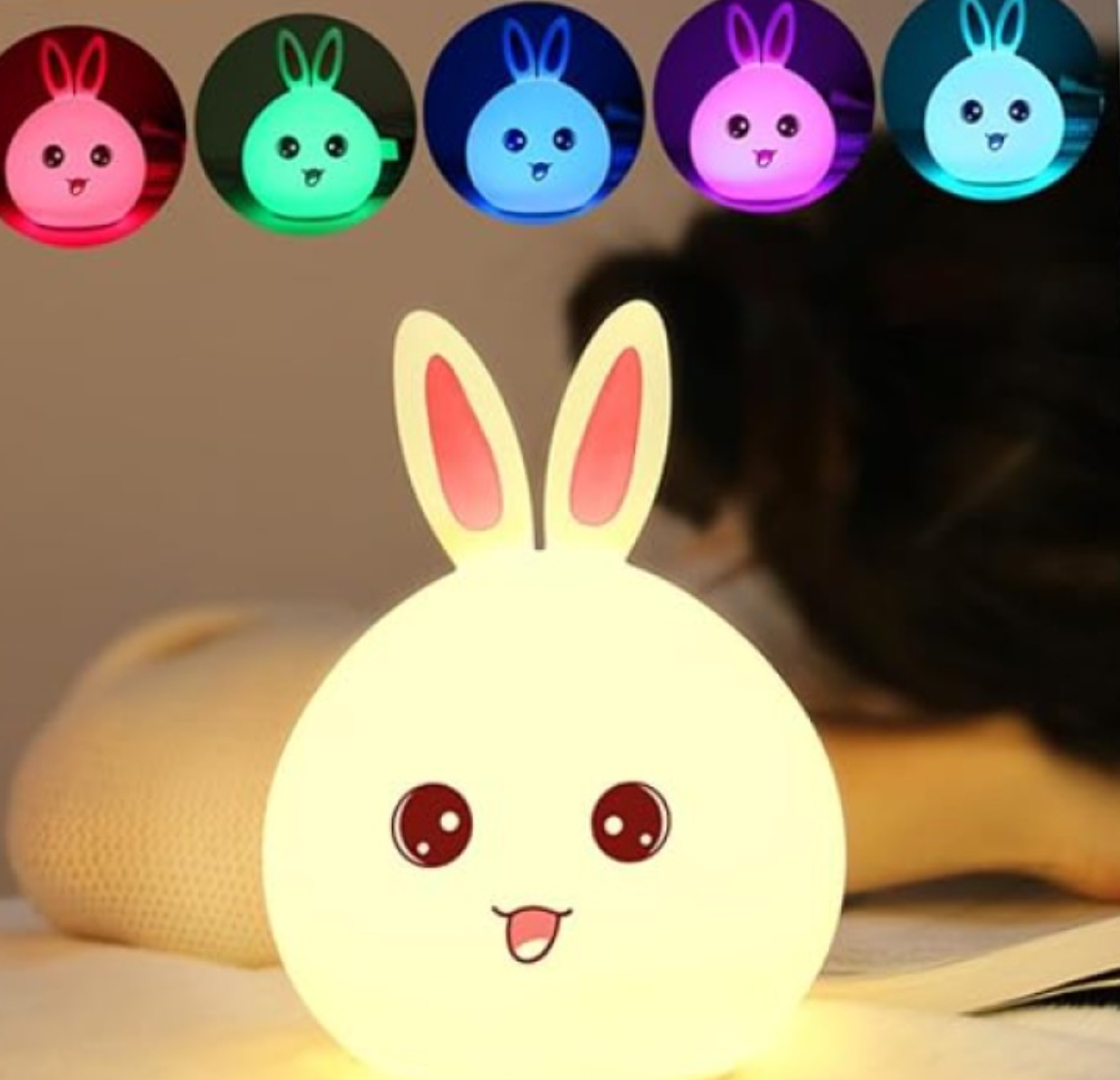 Sevimli Tavşan Tasarımlı Gece Lambası