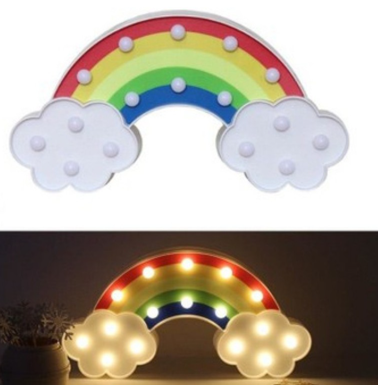 Led Işıklı Gökkuşağı Gece Lambası