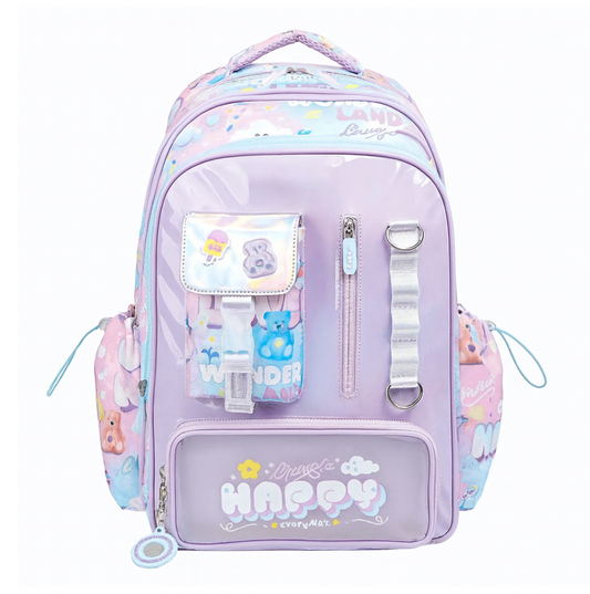 💜 Happy Wonderland Mor Okul Çantası 💜