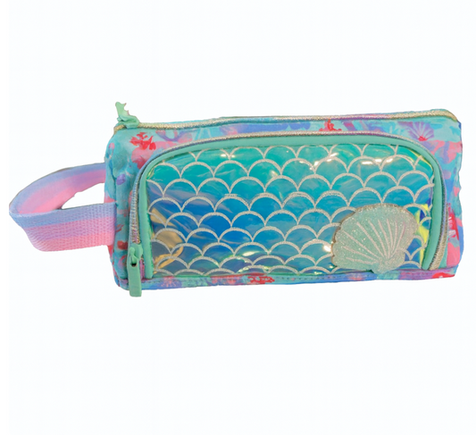 Deniz Kabuğu Desenli Işıltılı Kalemlik – Renkli & Şık Tasarım