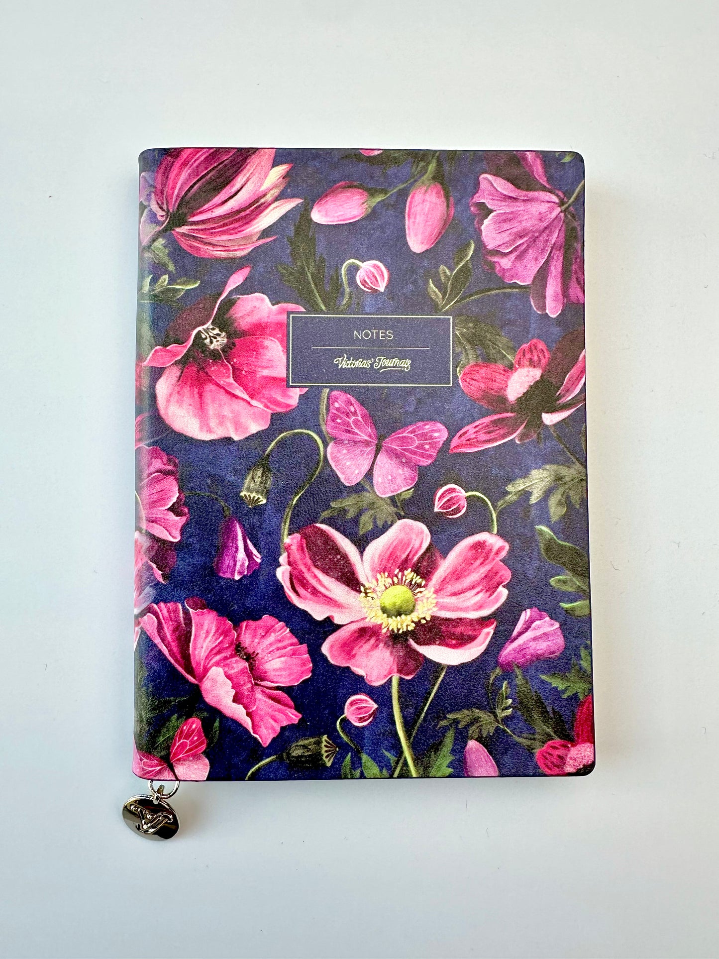 Çiçek Tasarımlı Deri dokulu A6 Defter