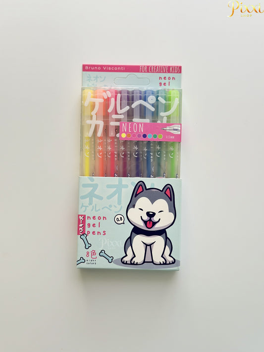 Bruno Visconti 8’li Neon Jel Kalem Seti – 0.8 mm Uç