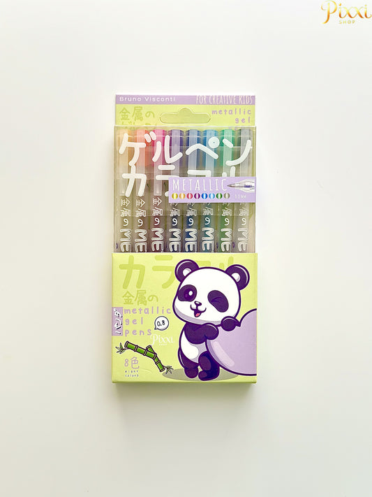 Bruno Visconti 8’li Metalik Jel Kalem Seti – 0.8 mm Uç