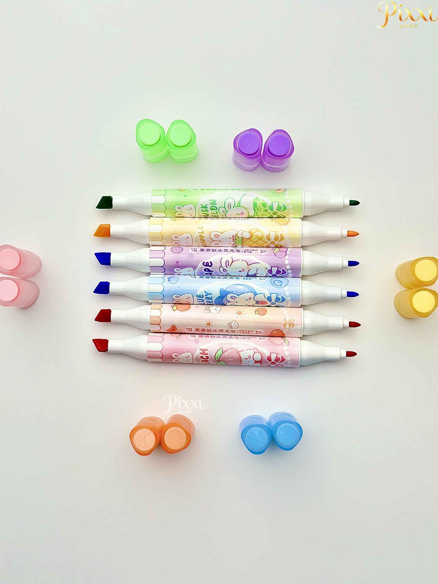 Tatlı Kokulu Jel Kalem Seti (8'li) – Meyve Aromalı ve Renkli!