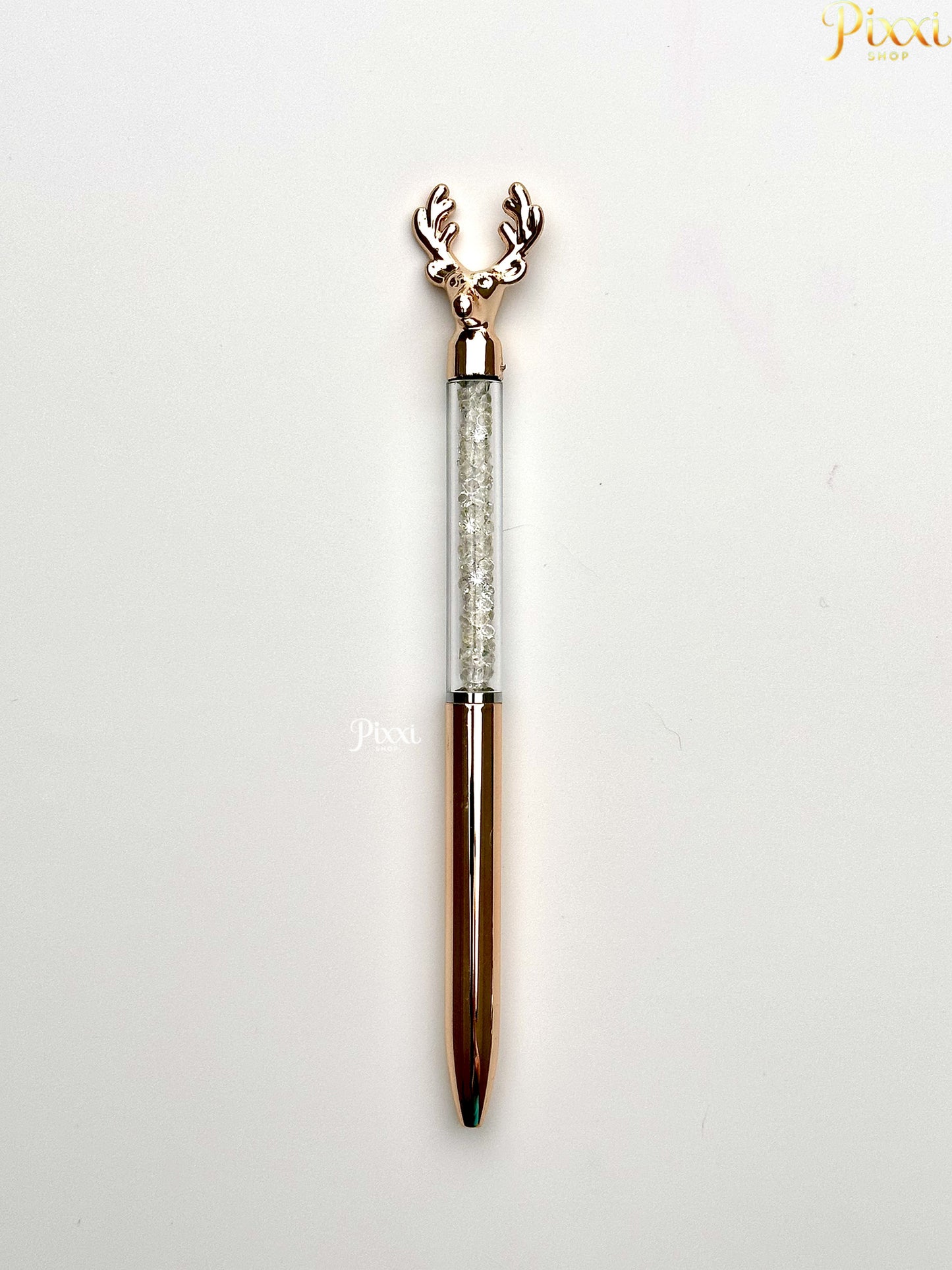 Geyik ve Kristal Tasarımlı Tükenmez Kalem