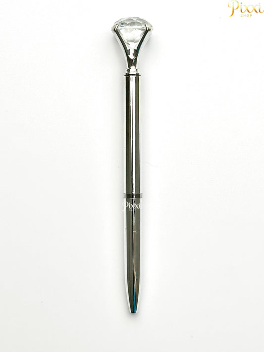 Elmas Tasarımlı Tükenmez kalem Silver