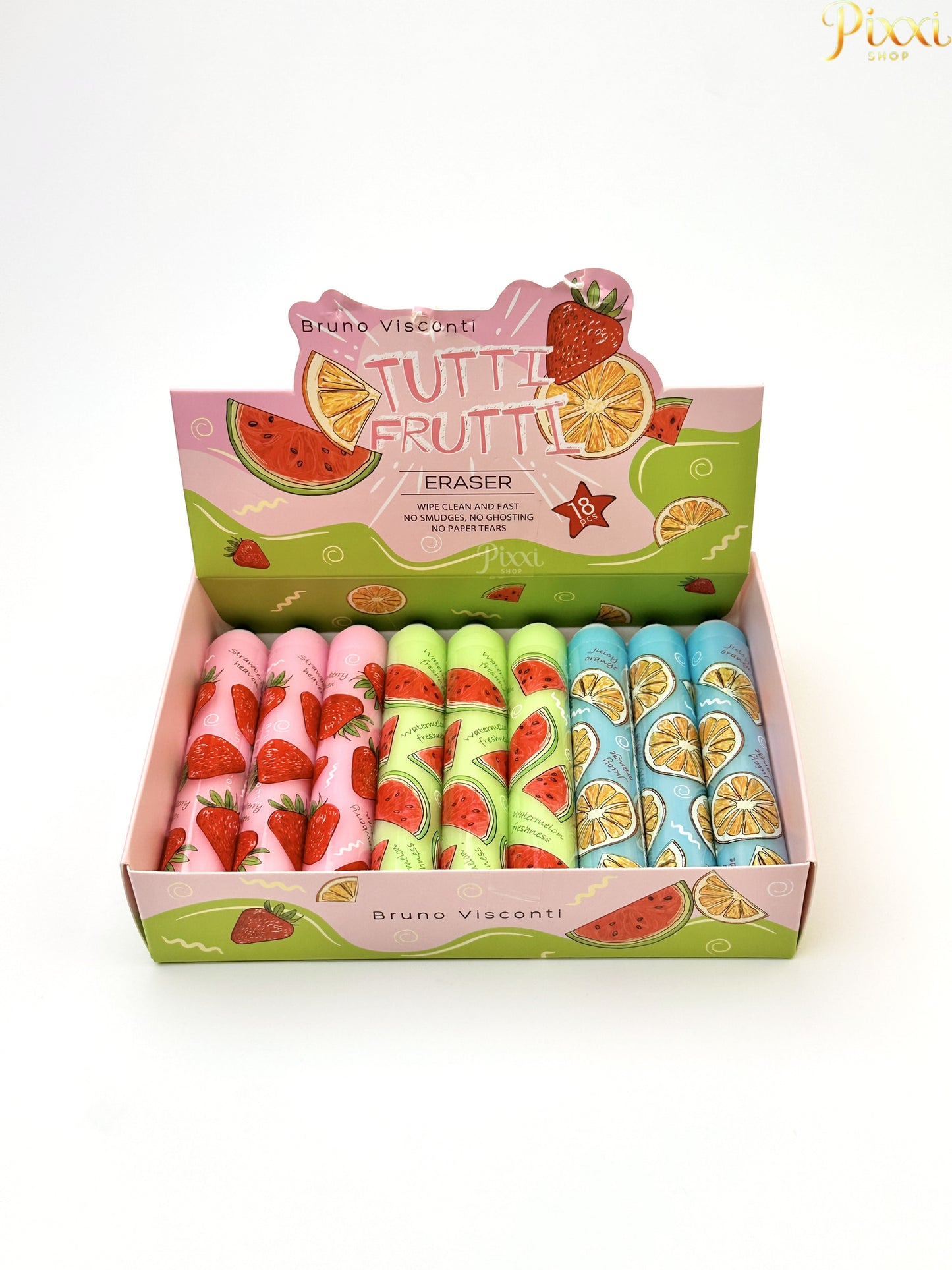 Meyve Tasarımlı Renkli Silgi