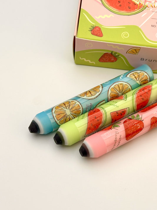 Meyve Tasarımlı Renkli Silgi