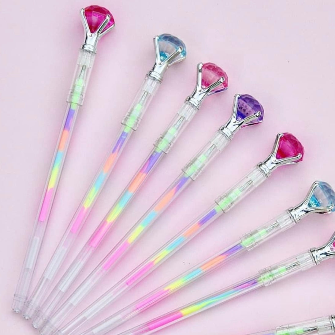 Renk değiştiren Mürekkepli Elmas Tasarımlı Jel Kalem