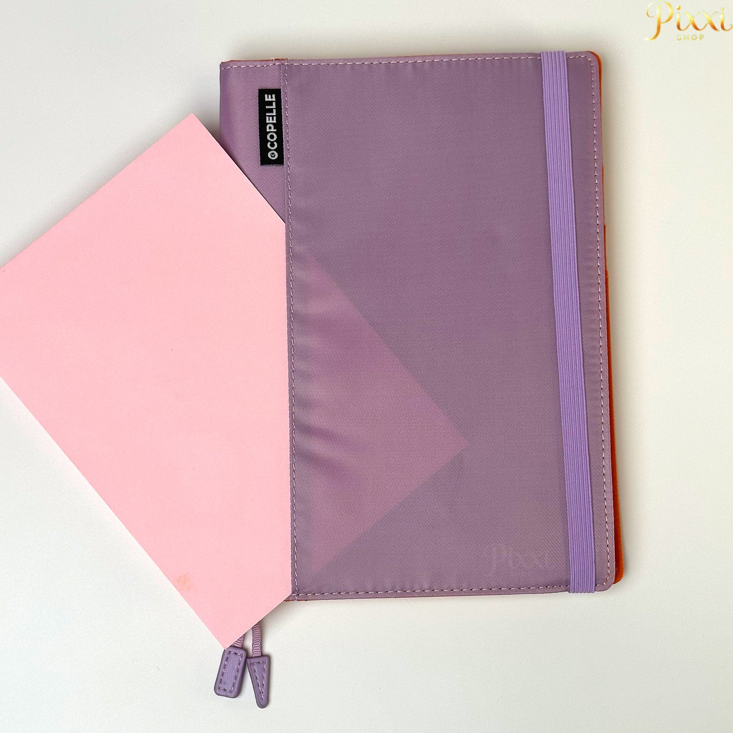 Lila Kumaş Kaplı Lastikli Defter