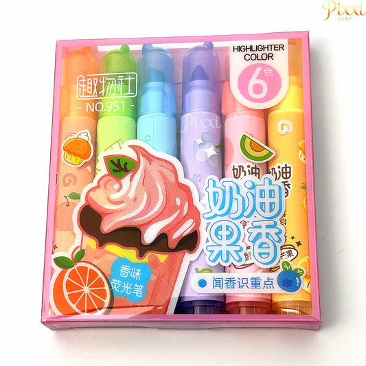 Aromatik Meyve Kokulu Keçeli Kalem Seti – 6 Renkli Eğlence! 🍓🍊