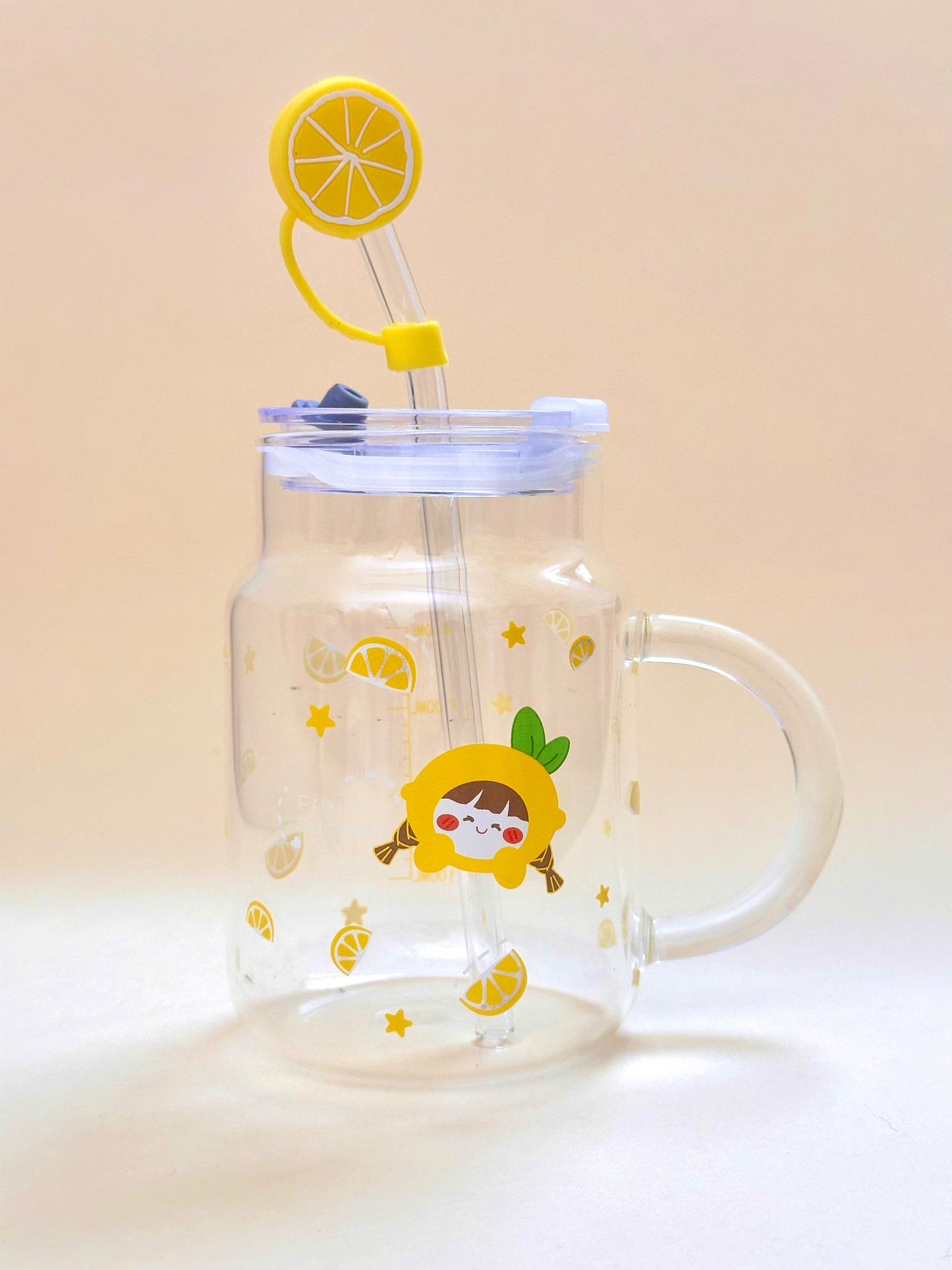 Limon Tasarımlı Cam Pipetli Suluk